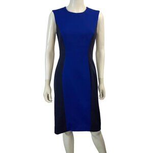 Milly Royal and Navy Blue Sheath Dress 4